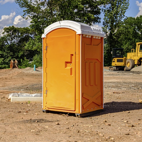 how often are the porta potties cleaned and serviced during a rental period in Squaw Lake MN